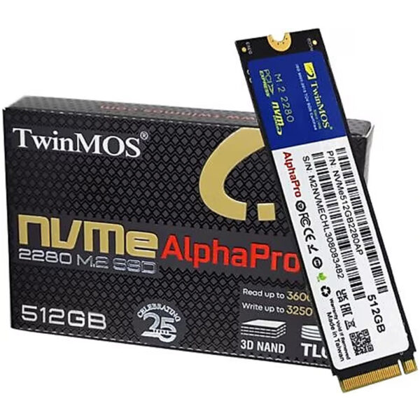 Disque Dur SSD Twinmos AlphaPro 512Go NVME PCIE M.2 – NVME512GB2280AP Tunisie