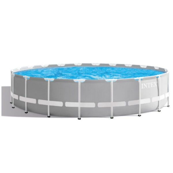 Piscine Tubulaire Intex Prism Frame Ronde 4.57 X 1.22 M Avec Pompe – Gris – 26726 Tunisie