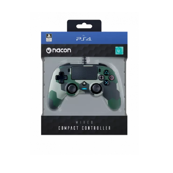 Manette Ps Officielle Avec Câble Nacon Compact Camo Ps4 – Vert – PS4OFCPADCAMGREEN Tunisie