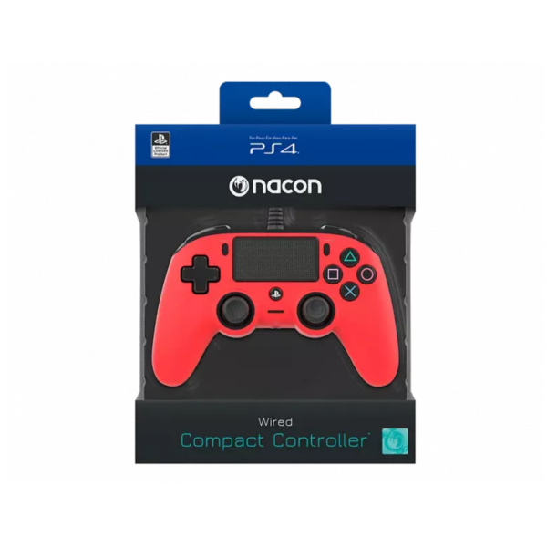 Manette Officielle Avec Câble Nacon Compact Controller Ps4 – Rouge – PS4OFCPADRED Tunisie