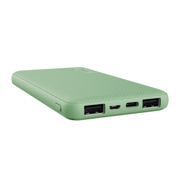 Power Bank Trust Ultra Mince Capacité 10000 mAh – Vert – 25029 Tunisie