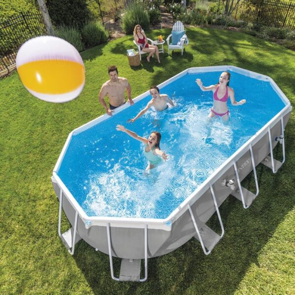 Piscine Prism Frame ovale Intex 5.03 x 2.74 x 1.22 m – Blanc – 26796NP Tunisie