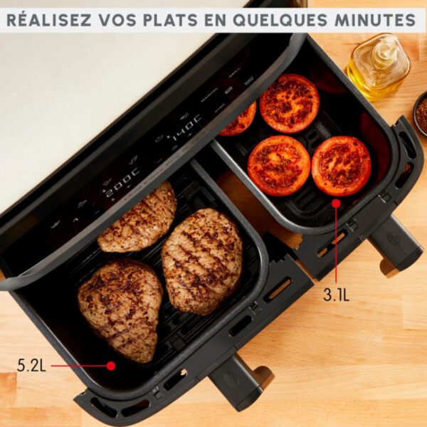 Friteuse Sans Huile Moulinex Dual Easy Fry & Grill EZ905B20 8.3 L Noir Tunisie