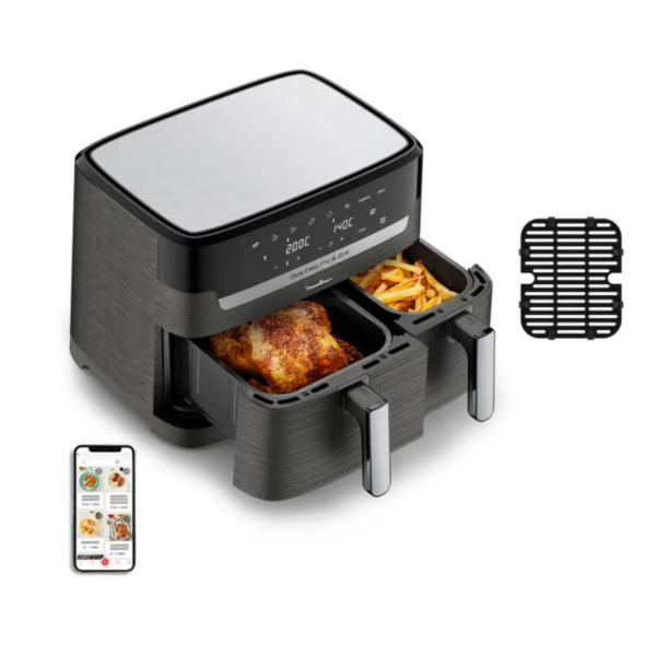 Friteuse Sans Huile Moulinex Dual Easy Fry & Grill EZ905B20 8.3 L Noir Tunisie