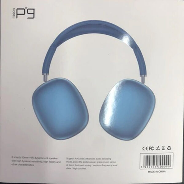 Casque Sans Fil P9 Bluetooth Avec Emplacement Carte Mémoire – Bleu -P9-BL Tunisie