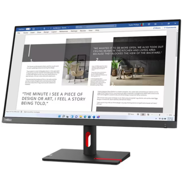 Écran Lenovo Think Vision S24i-30 23.8″ Full Hd 100 Hz – 63DEKAT3EU Tunisie