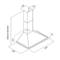 Hotte Pyramidale Focus F604X 60 cm Inox Tunisie