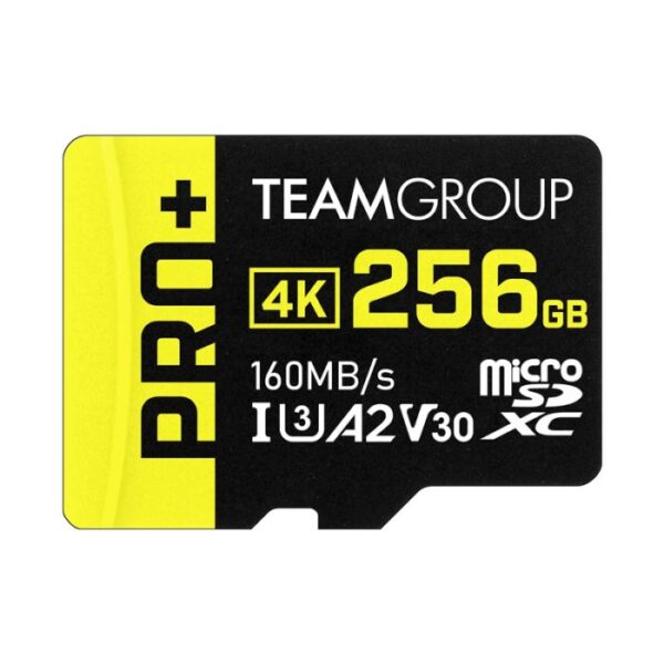 Carte Mémoire Team Group A2 Pro Plus 256 Go Micro Sdxc Uhs-i U3 A2 – Tppmsdx256gia2v3003 Tunisie