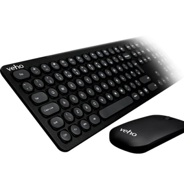 Ensemble Clavier Et Souris Sans Fil Veho Vhk-001-wz1 – Noir – VHK-001-WZ1 Tunisie