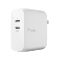 Chargeur Secteur Belkin Boostcharge Pro Double Port Usb-c Gan Avec Technologie Pps 65 W- Blanc -wch013vfwh Tunisie