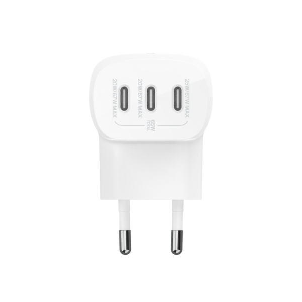 Chargeur Mural Belkin Boostcharge Usb-c® 3 Ports Avec Pps 67w + Câble Usb-c Vers Usb-c -wcc002vf2mwh-b6 Tunisie