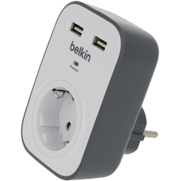 Prise Belkin Avec Chargement Usb Partagé 2 X 2,4 A -bsv103vf Tunisie