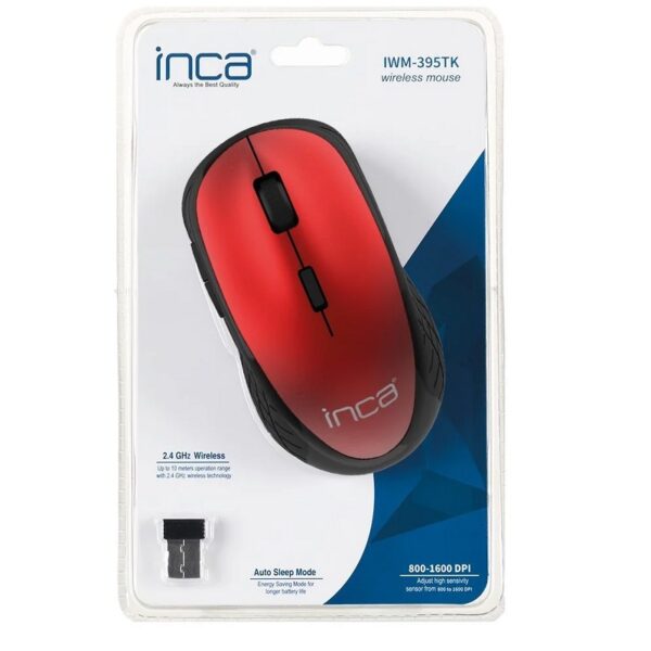 Souris Sans Fil Inca – Rouge et Noir – Iwm-395tk Tunisie