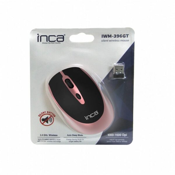 Souris Sans Fil Inca – Noir et Rose – Iwm-396gt Tunisie