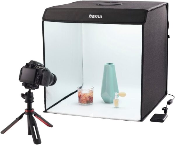 Boite Photo Mobile : Mini Studio Photo « Togo » Avec Anneau Lumineux Led, 50x50cm -04664 Tunisie