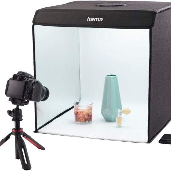 Boite Photo Mobile : Mini Studio Photo « Togo » Avec Anneau Lumineux Led, 50x50cm -04664 Tunisie