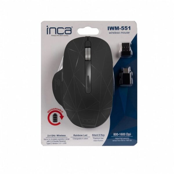 Souris Sans Fil Inca – Noir et Vert – Iwm-551 Tunisie