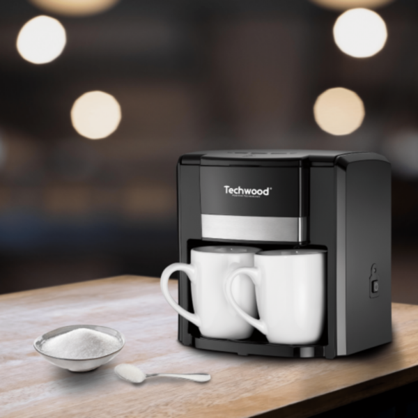 Cafetière 2 Tasses Duo Techwood TCA-206 500 W Noir Tunisie