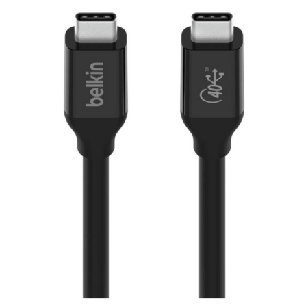 Cable USB4 (USB-C Vers USB-C) Belkin 100W 0.8M - noir