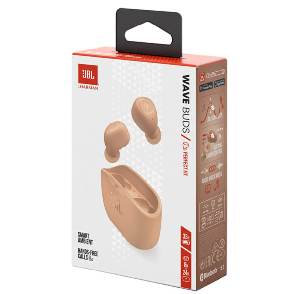 Écouteurs Sans Fil JBL Wave Buds Beige – 95357 Tunisie