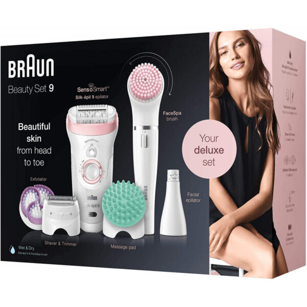 Épilateur Braun Silk-épil 9 SES9-985 Sans Fil Blanc/Rose Tunisie