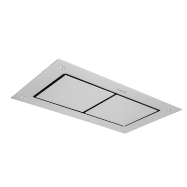 Hotte Plafond Encastrable Silverline 100 cm 4226.100W Verre Blanc Tunisie