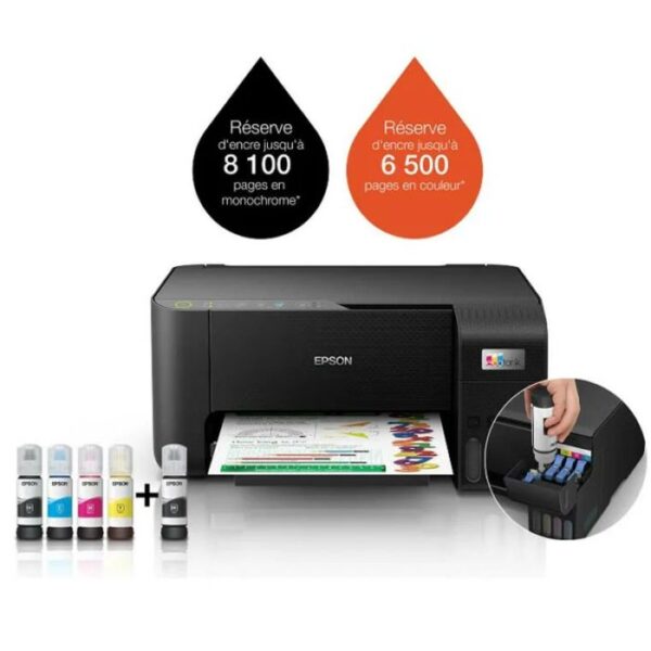 Imprimante à Réservoir Intégré Epson Eco Tank L3250 3 en 1 Couleur Wifi -C11CJ67408 Tunisie