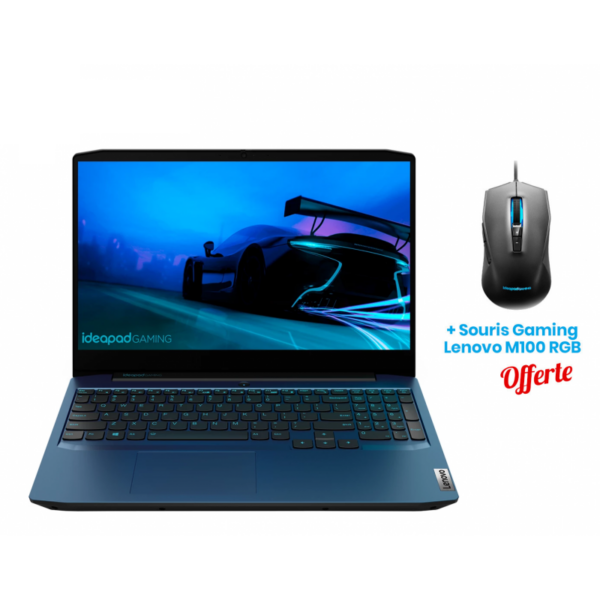 Pc Portable Lenovo ideapad Gaming 3 15IMH05 i5 10é Gén 8 Go Bleu  – 81Y4018QFE Tunisie