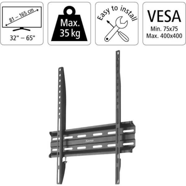 Support Tv 65″ Jusqu’à 35 Kg, Distance Du Mur 2,3 Cm -220809 Tunisie