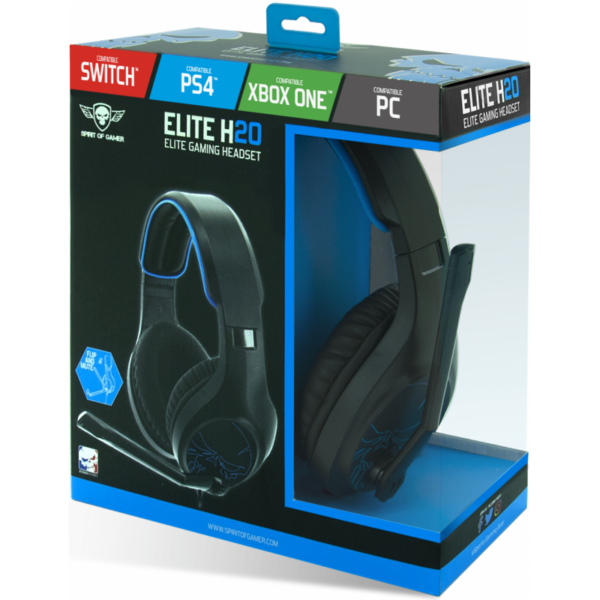 Casque Avec Microphone SPIRIT OF GAMER Elite H20 – Multiplatforme/Noir – MIC-EH20 Tunisie