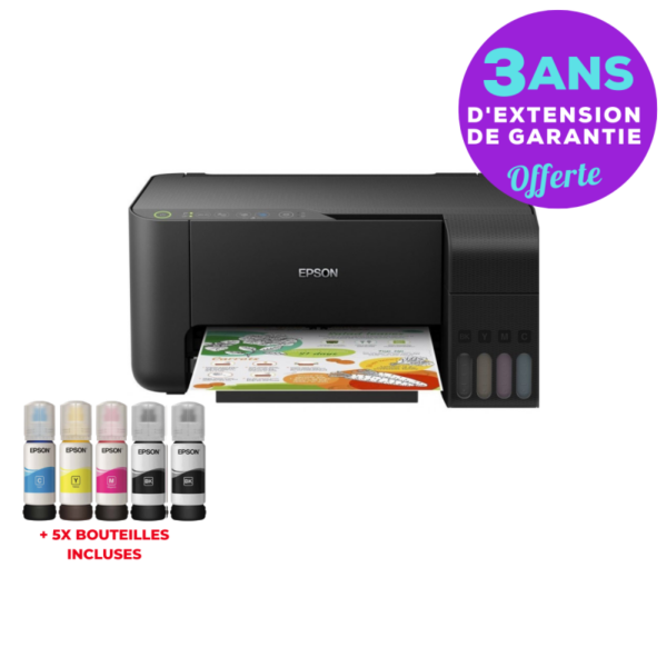 Imprimante à Réservoir Intégré Epson Eco Tank L3150 3 en 1 Couleur Wifi -C11CG86407 Tunisie