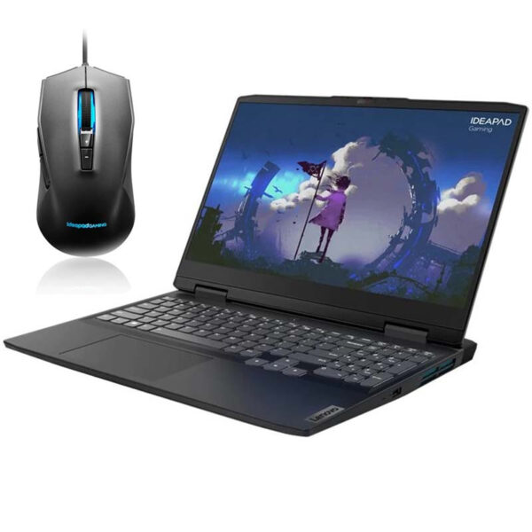 Pc portable Lenovo Gaming 3 i5 12è Gén 16Go 512G SSD RTX3050 4Go Gris – 82S9010TFG Tunisie