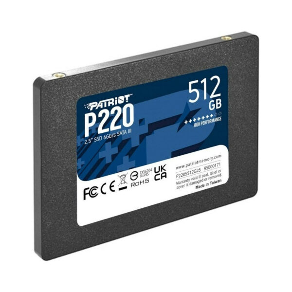 Disque dur interne SSD PATRIOT P220 2.5″ SATA III 512 GO –  P220S512G25 Tunisie