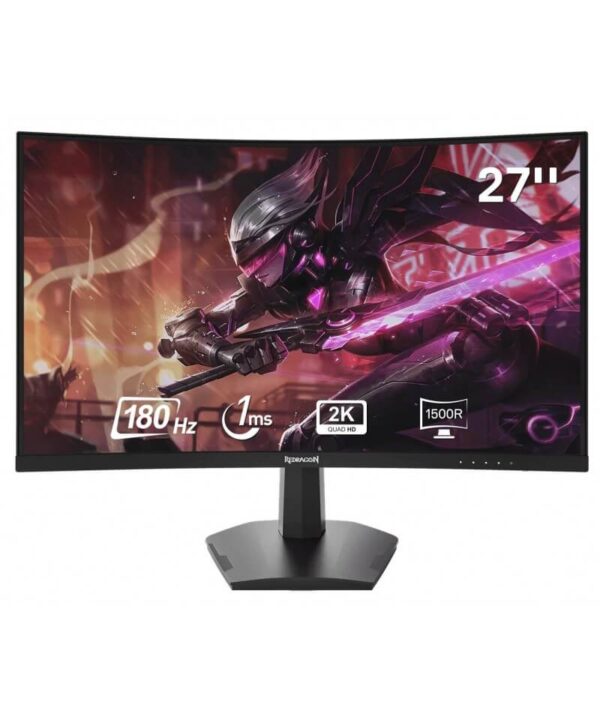 Ecran Redragon Coral 27″ 180hz Va Curved Qhd 2k – GM27H10QC Tunisie