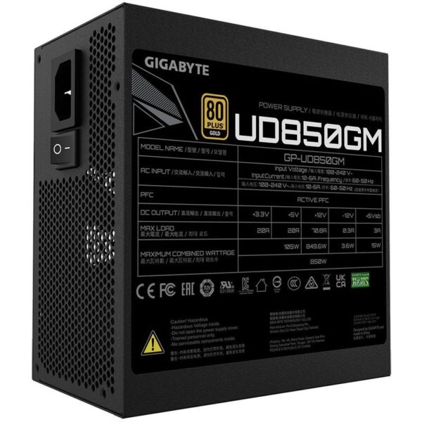 Bloc Alimentation Gigabyte UD850GM 80+ Gold – GP-UD850GM Tunisie