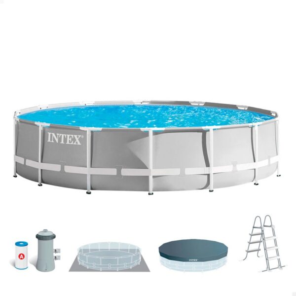 Piscine Tubulaire intex Prism Frame Ronde 4.57 X 1.07 M Avec Pompe – Gris – 26724 Tunisie