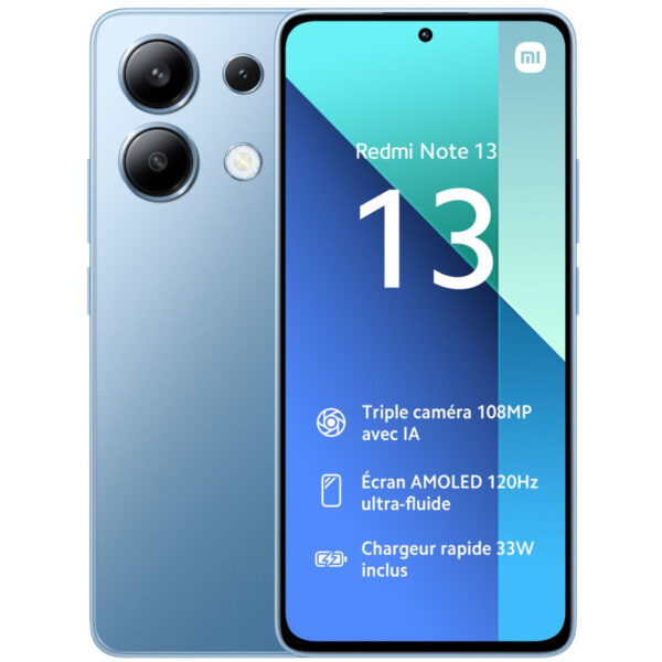 Smartphone Xiaomi Redmi Note 13 6Go – 128Go – Bleu Tunisie