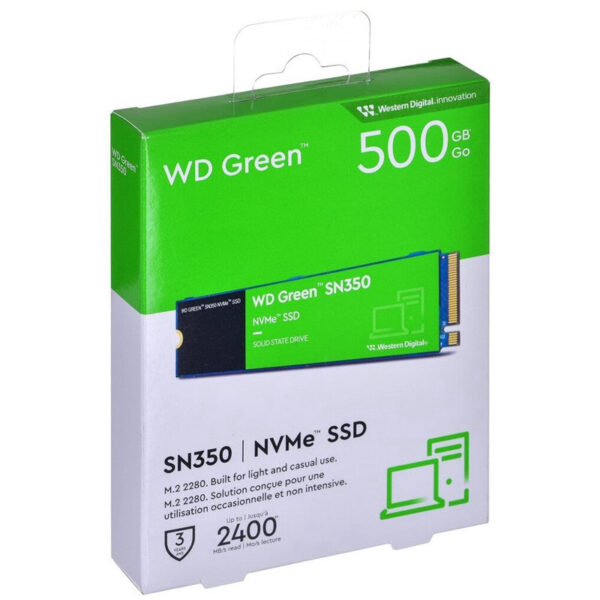 Disque Dur Ssd Interne Western Digital Green Sn350 500go M.2 Nvme – WDS500G2G0C Tunisie