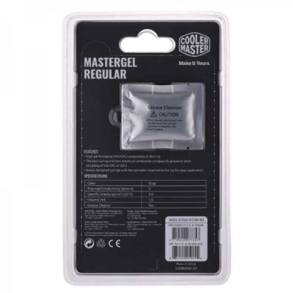 Pâte Thermique Cooler Master MasterGel Regular – MGX-ZOSG-N15M-R2 Tunisie