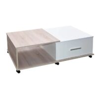 Table Basse Vienna Sotufab – Chêne Brut & Blanc – BS0135CB/BC Tunisie