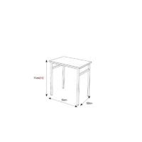 Table Étudiant C30 Top Stratifié Sotufab – Blanc – TE31 Tunisie