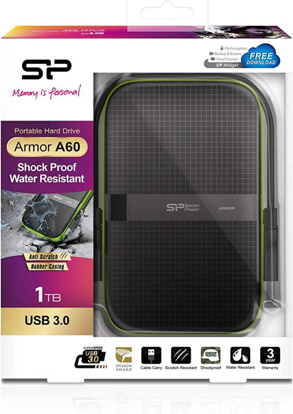 Disque Dur Externe Silicon Power Armor 1 To – A60 Tunisie