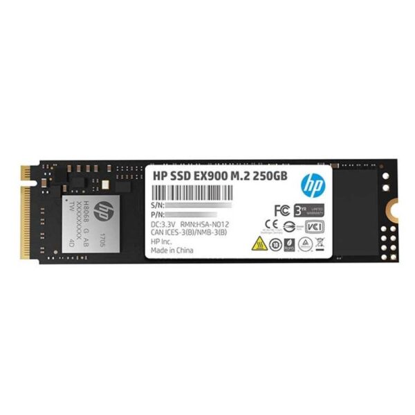 Disque Dur Interne HP EX900 250GO PCIe3.0x4 NVMe Tunisie