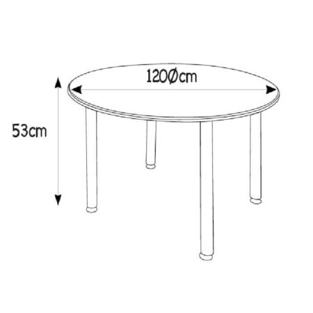 Table Maternelle Ronde Pvc D120 Sotufab – Pistache – MA06 Tunisie