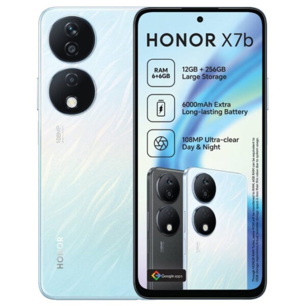 Smartphone Honor X7B 6 Go 256 Go – Silver Tunisie