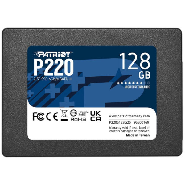 Disque dur interne Patriot SSD P220 SATA III 2.5 128 GO – P220S128G25 Tunisie