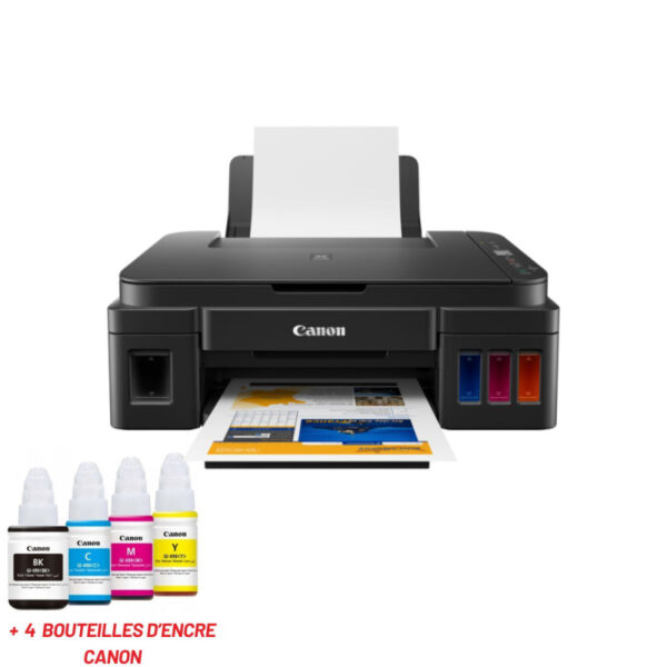 Imprimante Jet D’encre Canon Pixma G-2410 Multifonction 3en1 Couleur – Noir Tunisie