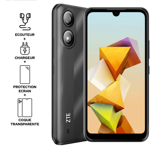 Smartphone Zte A33s 4 Go 32 Go – Noir -ZTE-A33S-BK Tunisie