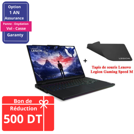 LENOVO Legion Pro 7 I9-14900HX 16 WQXGA 32GO 1TB SSD Windows 11 ECLIPSE BLACK RTX 4090 16GB 24M +MousePad