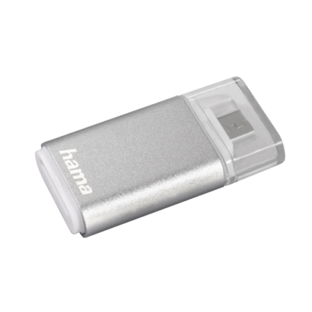 Lecteur de carte USB 2.0 OTG, micro USB, microSD Hama – argent Tunisie